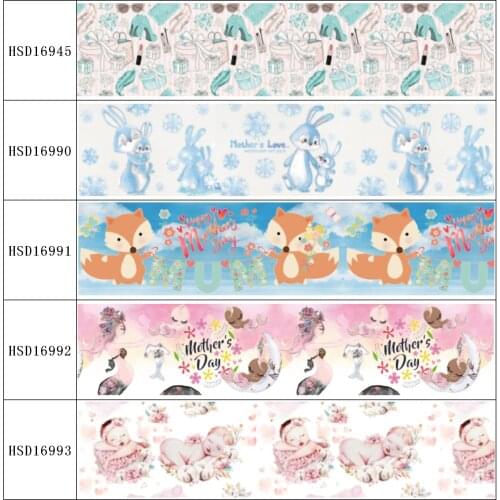 HSDRibbon free shipping 3" 75mm heat transfer printed hsd-design series Grosgrain Ribbon 50Yards/Roll