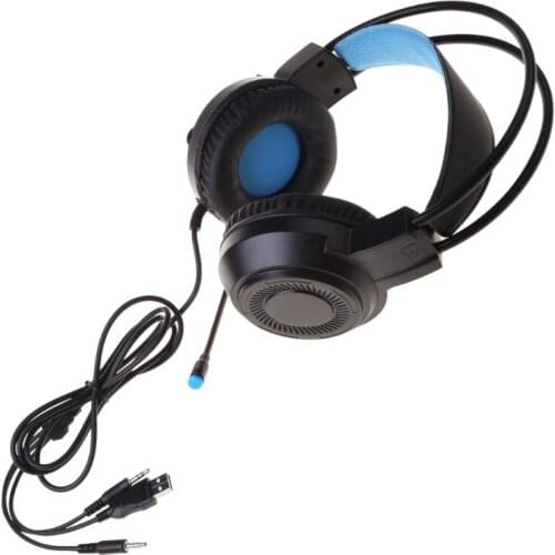 Gaming Headset, 3.5mm Stereo Wired Over-Head Gaming Headphone with RGB Rainbow Backlit, Professional Headphone Stereo