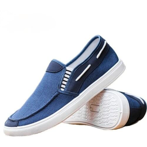 Men Loafers Flats Canvas Shoes Mens Slip-on Casual Shoes Breathable Light Man Sneakers Daily Walking Shoes Zapatos Casuales