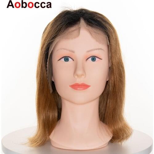 Aobocca Wig Making Mannequin Training Head Wig Stand Manican Head For Wig Making Training Practice Hat Earphone Display
