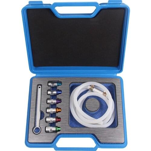 6pc Brake Bleeder Hose Set Wrench and Check Valve Set 6 Point