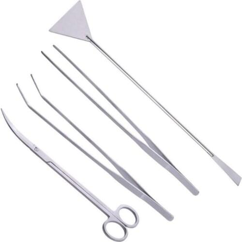 Aquarium landscaping tool aquarium scissor set 4 pcs stainless steel clips