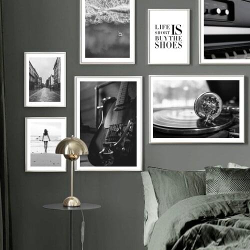 Nordic Wall Art Pictures for Home Design Canvas Posters Vintage Retro Classical Black White Wall Pictures for Living Room