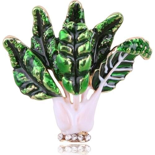 New Design High Quality Cute Vegetable Brooch Cabbage Drip oil Brooch Plant Fashion Accessories Men And Woman Jewelry Brooch