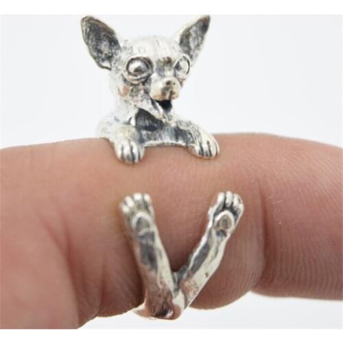 Wholesale handmade new fashion hot sale toy terrier dog creative ring