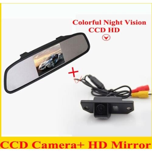 Parking system 4.3 Auto Mirror monitor with Car Rear View Camera rear form CCD camera case For Ford/focus sedan/C-MAX Assist