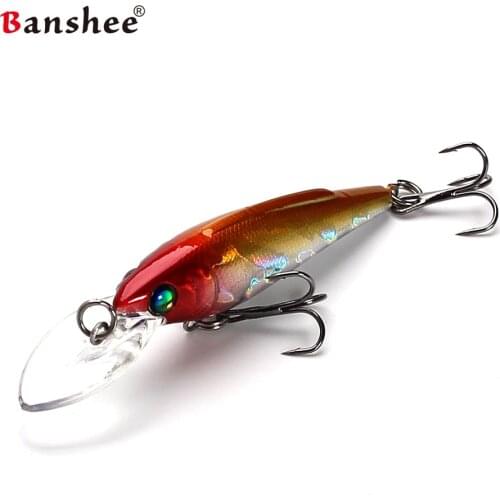 Banshee 55mm 3.7g Freshwater Fishing Lure K223 Small Mouth Bass Perch Bluegill Tourt Shallow diving Jerkbait Minnow Crankbait