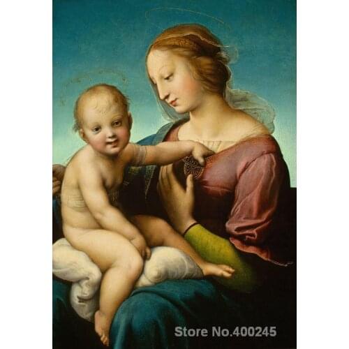 Family Portrait Paintings Raphael sanzios The Niccolini Cowper Madonna Wall Art High quality Hand painted