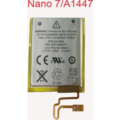 330mAh 3.7V Li-ion Battery Replacement 330mAh for iPod Nano 7 7th Gen with Free Tools