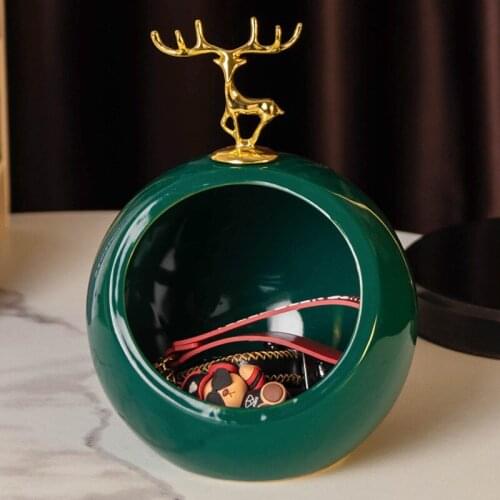 Modern simplicity home decoration accessories fashion light luxury porch key storage tray high quality ceramic table ornaments