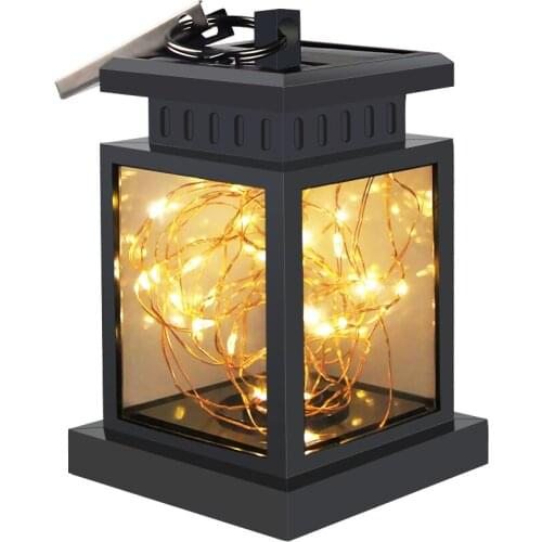 LED Solar Light Panel Flashing Star with chandeliers Wall Lantern Outdoor Home Garden Waterproof Lamp Villa Landscape Hanging