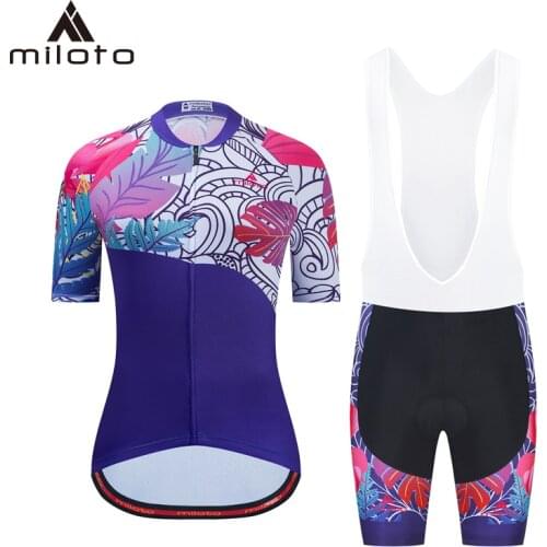 Miloto short Cycling jersey sets women summer breathable Ropa Ciclismo Mujer Short Sleeve Mtb Road Bike suits Maillot Ciclismo