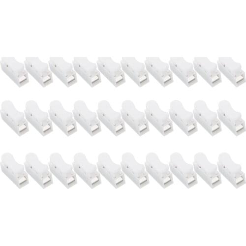 10/30pcs CH-3 Spring Wire Quick Connector 3P Electrical Crimp Terminals Block Splice Cable Clamp Easy Fit LED Strips