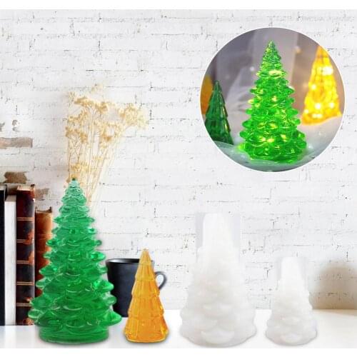 Latest 2Mold/Set Christmas Tree Mold Easy Demoulding Silicone Mold For Diy Craft New Year Christmas Tree DIY Making