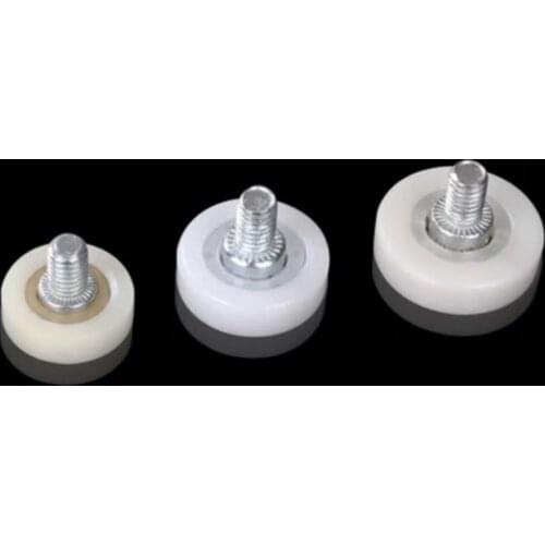 20Pieces/Lot Diameter:19mm M6 Drawer Bearing Pulley Wheels Cabinet Round Bathroom Furniture Door Moving Nylon Wheel