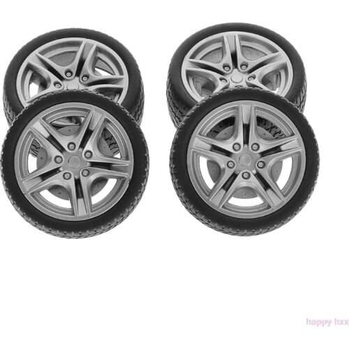 2019 4pcs 48mm Simulation Rubber Wheel Tire Wheel Toy Model DIY RC Spare Parts