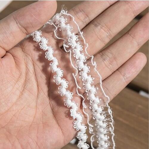 5 Yards High Qualtiy White Black Crochet Lace Ribbon Knit Craft Decoration Fabric Elastic Lace Fabric for Underwear Bra Material