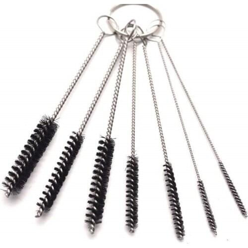 7Pcs/lot Baby Bottle Brushes Cleaner Multifunctional cleaning brush Stainless Steel Wash Drinking Feeding Bottle