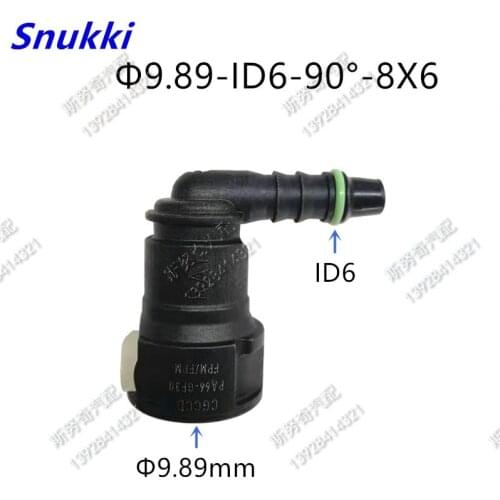 9.89mm ID6 elbow plastic female connector Fuel line quick connector special for Ford Transit 2 pcs one lot
