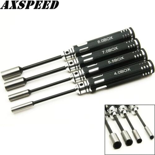 AXSPEED RC Model Tool Hex Screwdrivers Outer Hex Nut Socket Wrench Sleeve Wheel Spanner 4.0/5.5/7.0/8.0mm RC Repair Tools