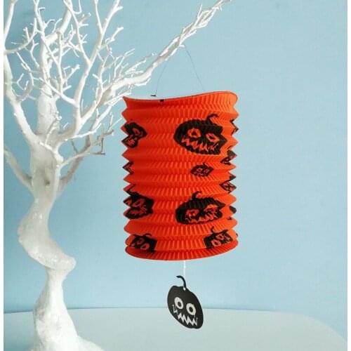 Halloween Paper Lantern Foldable Hanging Lantern Theme Party Props Decoration for Home Garden Courtyard Hot