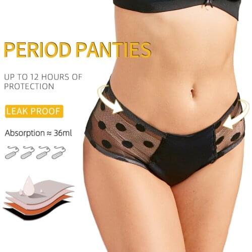 Dropshipping Leak Proof Menstrual Period Panties Woman Underwear Breathable Menstrual Period Panties Lace Physiological Pants