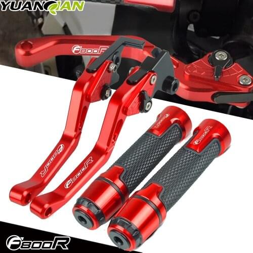 F800R Motorcycle Accessories CNC Adjustable Brake Clutch Levers Handle Handlebar Grips For BMW F800 F 800 R 2009-2016 2010 2011