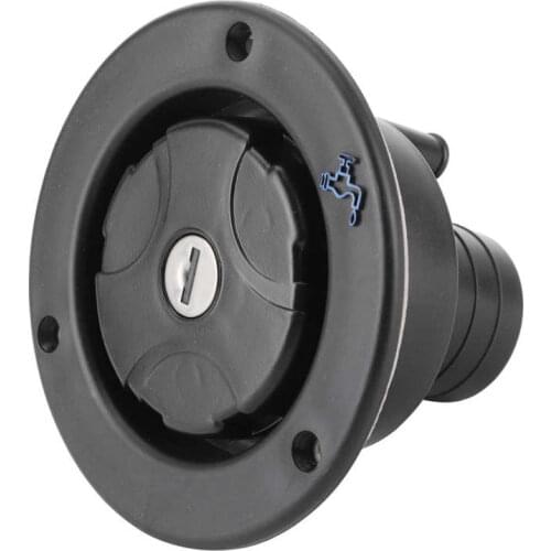 RV Water Filling Water Filling Port Leakproof Gravity Water Inlet Water Filler Cap with 2 Keys for Motorhome for RV Caravan