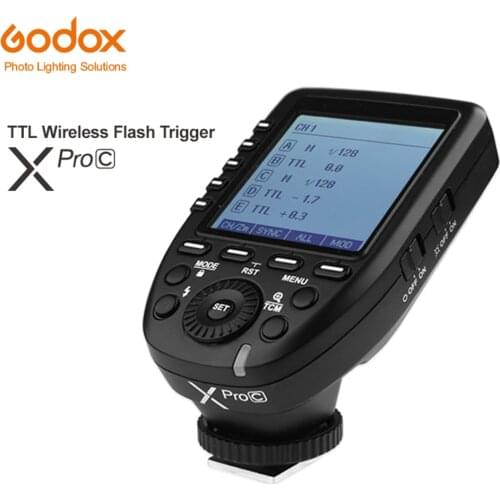 Godox New XPro-C Flash Trigger Transmitter with Professional Function Support E-TTL II Auto Flash for Canon Camera