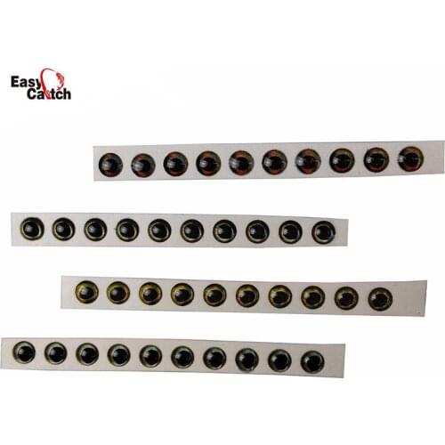 40pcs 3D Fishing Tool Artificial Lure Eyes Mixed Color Fly Tying Material Holographic Eye DIY Fishing Accessories Sticker