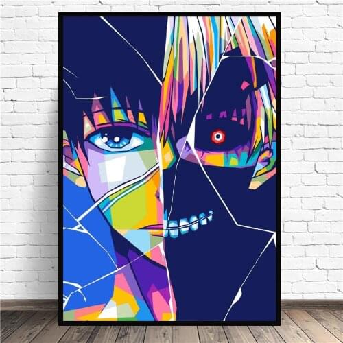 Ken Kaneki x Ghoul Level Anime Art Canvas Poster Prints Home Wall Decor Painting
