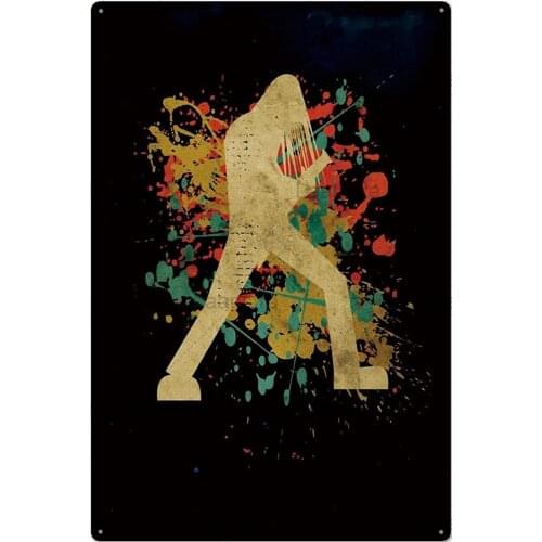 Metal Tin Sign Retro Music Rock Heavy Metal Band Home Bedroom Wall Decoration Retro Fashion Poster Square Metal Sign 8X12 Inch