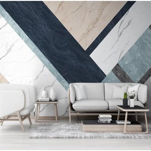 Custom Waterproof Mural Wallpaper For Walls 3D Marble Pattern Geometric Living Room TV Background Wall Painting Papel De Parede
