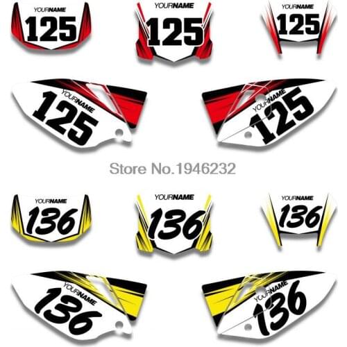 NICECNC Custom Number Plate Background Graphics Sticker & Decal For Honda CRF450X 2005 - 2014 2006 2008 2010 2012 2013 CRF 450X