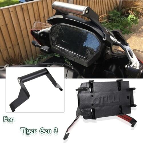 NEW Motorcycle Accessories For Triumph Tiger Gen 3 BLACK GPS Phone Mount Bracket Stand Holder TG3