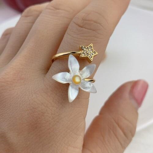 Open Index Finger Rings For Women Fashion Jewelry Star Shell Flower Adjustable Womens Rings Gifts