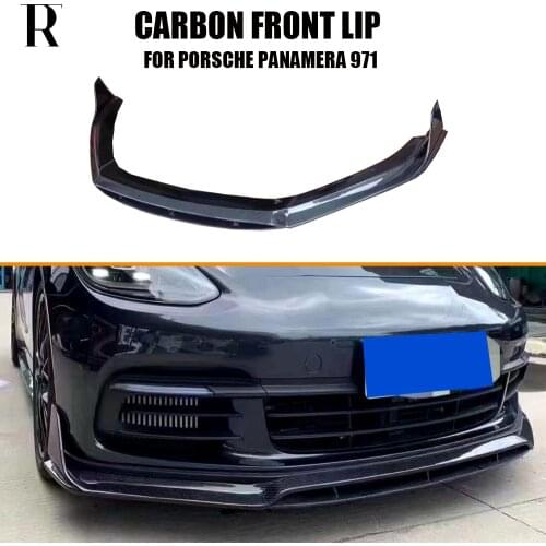 971 Carbon Fiber Front Bumper Chin Lip for Porsche Panamera 971 2017 2018 2019 Auto Racing Car Bodykit