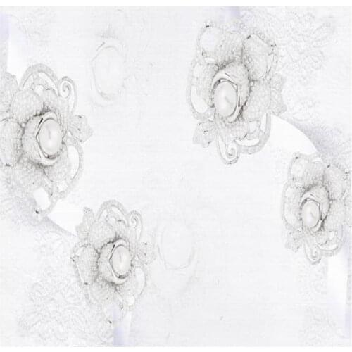 Modern simple three-dimensional jewelry flower TV background wall 3d wallppaers