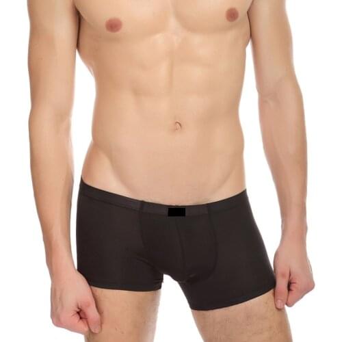 Super Thin Breathable Men Sexy Boxer Breathable Transparent Underwear Ice Slik Underpants Boxer Shorts Calzoncillos Hombre