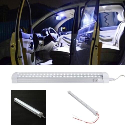 12V/24V 6000K 24 LED Universal Car Conversion Lights Cab Lighting Work Light Bar White Large Interior Lights For Truck Vehicle