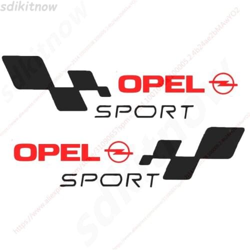 22x6cm 2pcs Car Body Windows Sports Racing Sticker Decal Styling For OPEL Mokka Corsa Meriva Zafira Astra J H G Vectra Antara