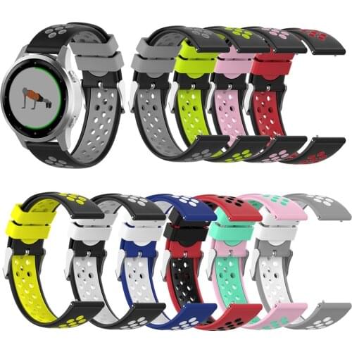 22mm Watch Strap Band for Garmin active s / vivoactive 4S" "22 mm silicone bracelet for Garmin active / vivoactive 4 Wrist Strap