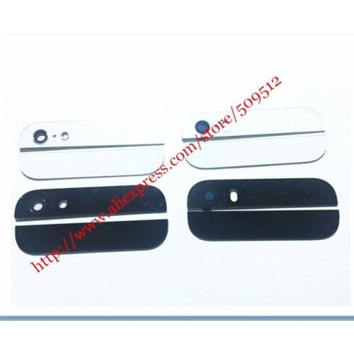 50set/lot A quality For iphone 5g 5S 5GS Back Top and Bottom Glass Cover Lens Back Housing Glass