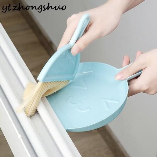 Home Desktop Mini Broom Keyboard Cleaning Brush Small Broom With Dustpan Set Computer Debris Brush