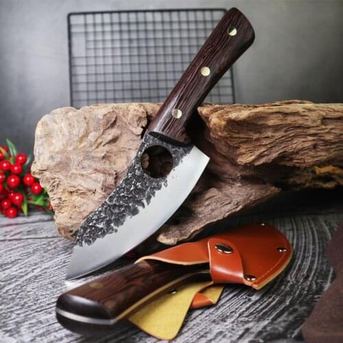 5Cr15 Forged Boning Knife Chefs Meat Vegetable Cutter Cleaver Stainless Steel Cooking Kitchen Knives