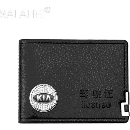 Auto Leather Driver License Bag Travel Document Driving Cover Portable Card Holder Car Goods For KIA Cerato Sportage R K2 K3 K5