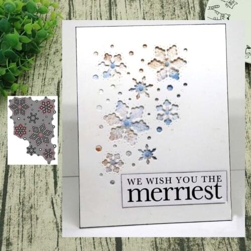 Metal Cutting Dies Snowflake embossed background 2019 Crafts Stencil For DIY Scrapbooking Paper/photo Cards Die