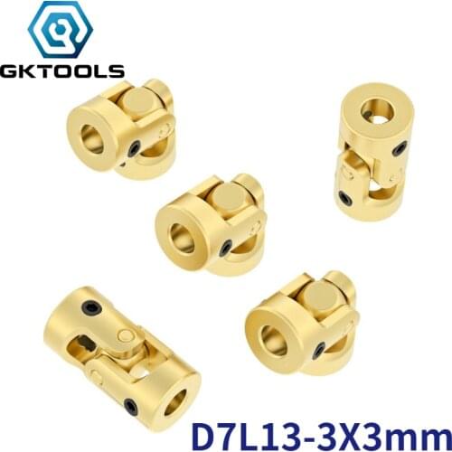 Mini coupling brass universal joint 3mmx3mm diameter 7mm length 13mm model ship coupler gimbal