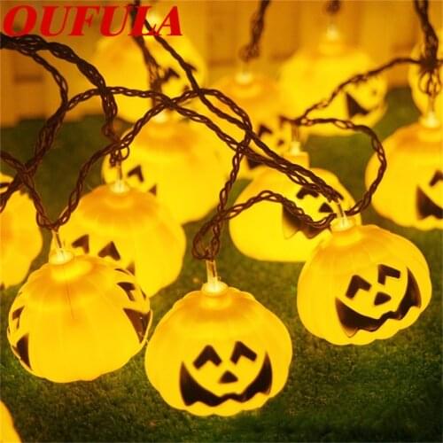 Hongcui Outdoor Waterproof Halloween Pumpkin Lantern LED Yellow Lantern String Lights