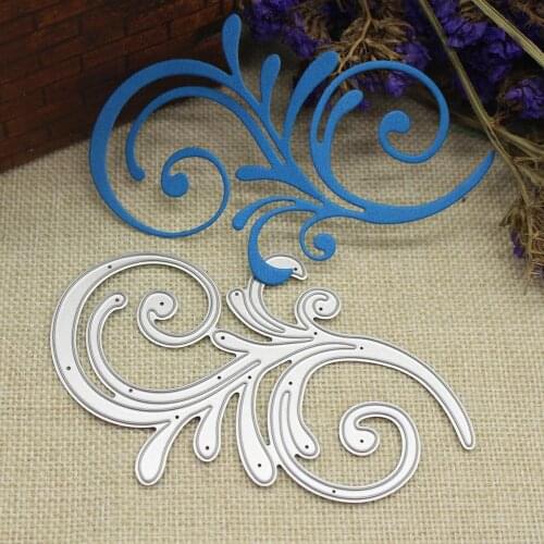 2021 New Scrapbooking Dies Metal Flourish Swirl Plant Cutting Dies Craft Embossing Stamp Stencil Paper Card Making Template DIY